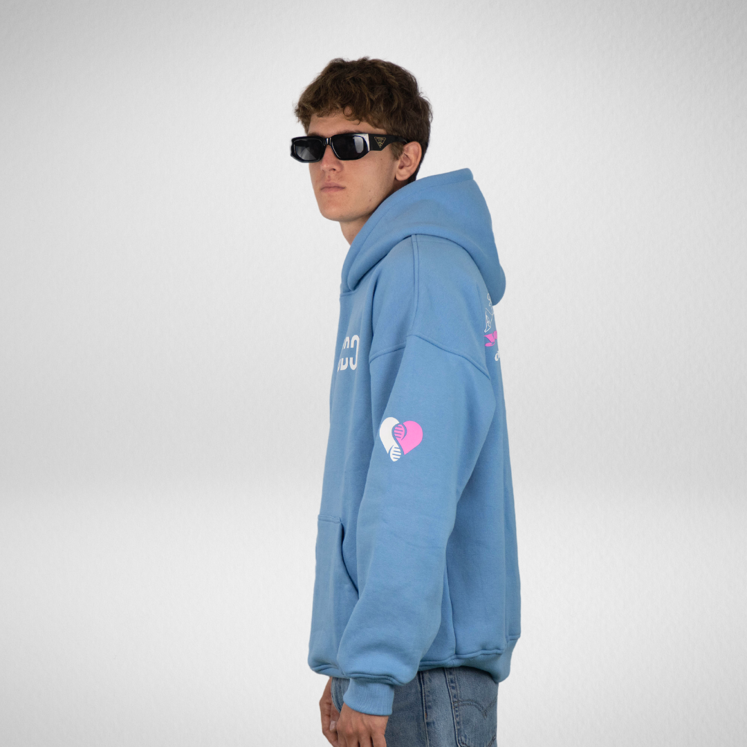 Heavy Hoodie Candy Cotton Blue