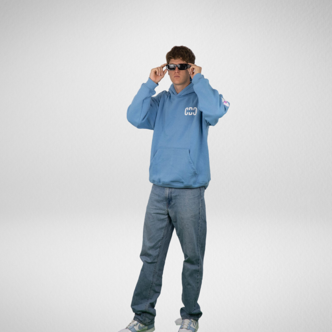 Heavy Hoodie Candy Cotton Blue