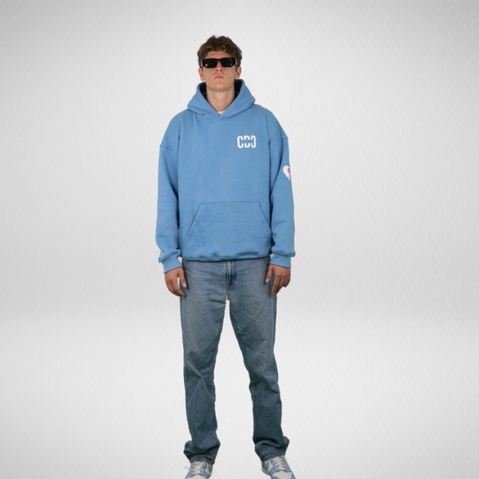 Heavy Hoodie Candy Cotton Blue